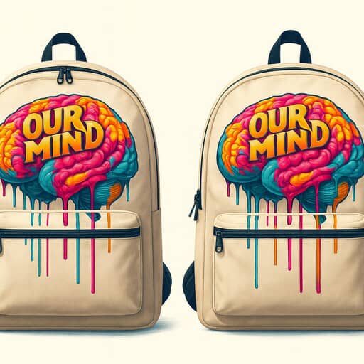 White OurMind Bookbag